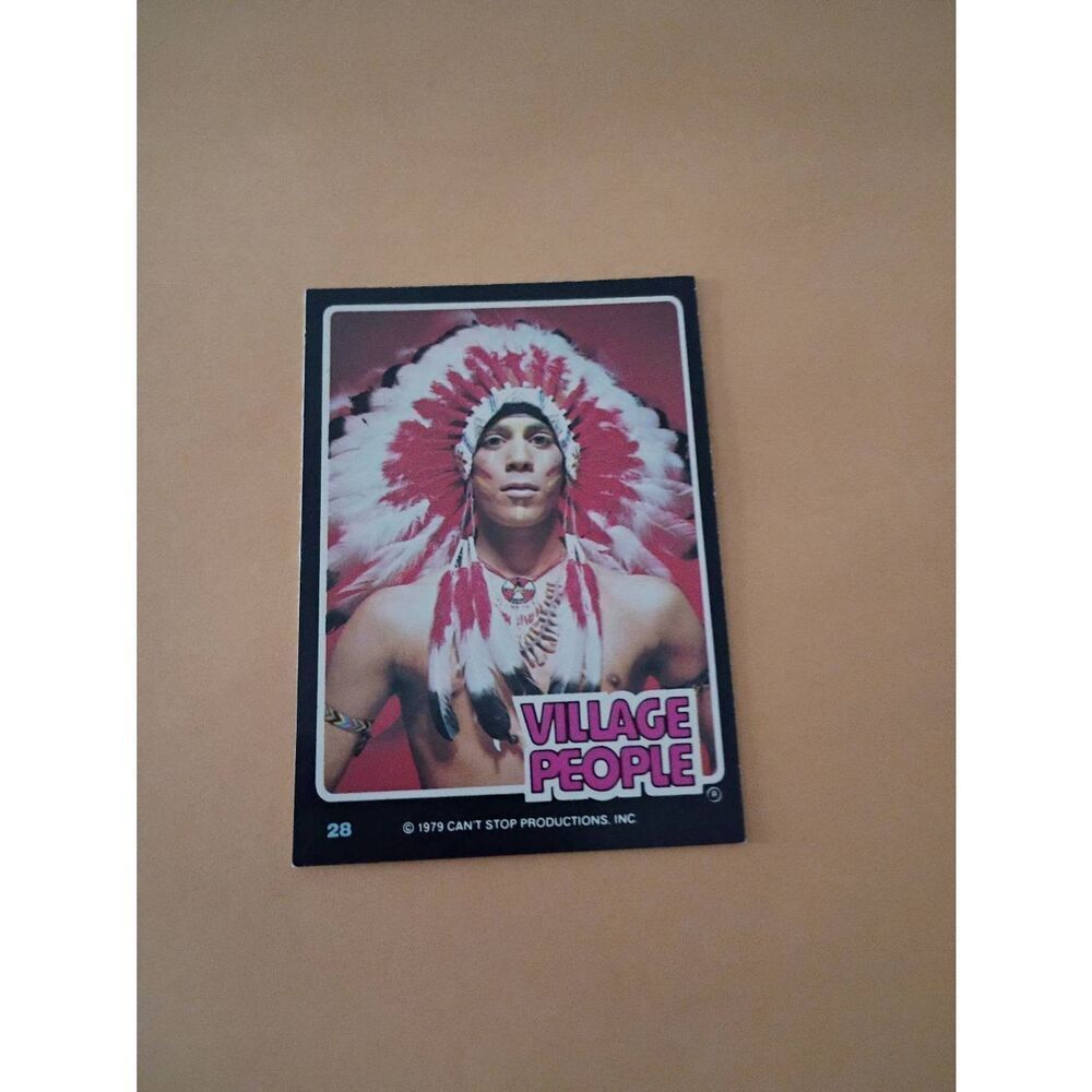 Vintage 1979 Village People Trading Card #28 Disco Era Vintage Music Collectible